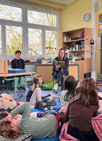 Foto von der Lesenacht Klasse 1