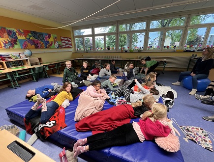 Foto von der Lesenacht Klasse 3