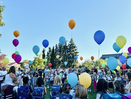 Ballons bei der Einschulung